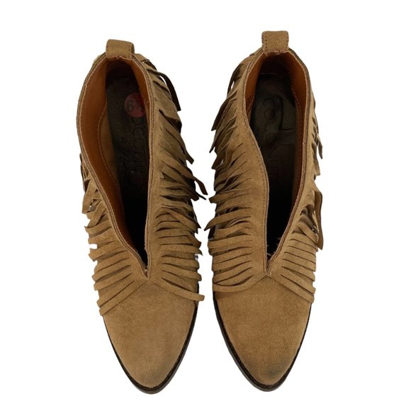 New Coconuts by Matisse Lambert Fringe Ankle Boot Size 6.5M Brown Distressed - Picture 3 of 10